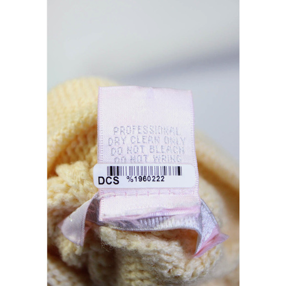 RARE Rebecca Taylor Retro Chic Merino Wool Hooded Sweater Butter Yellow S NWOT - Picture 6 of 8